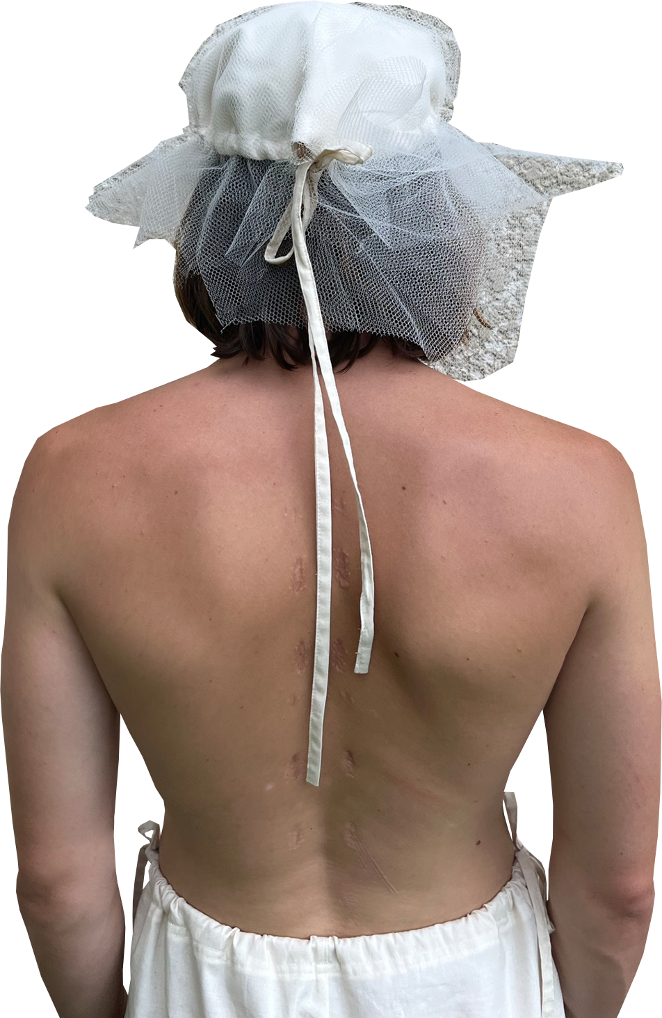 Wedding veil flat hat