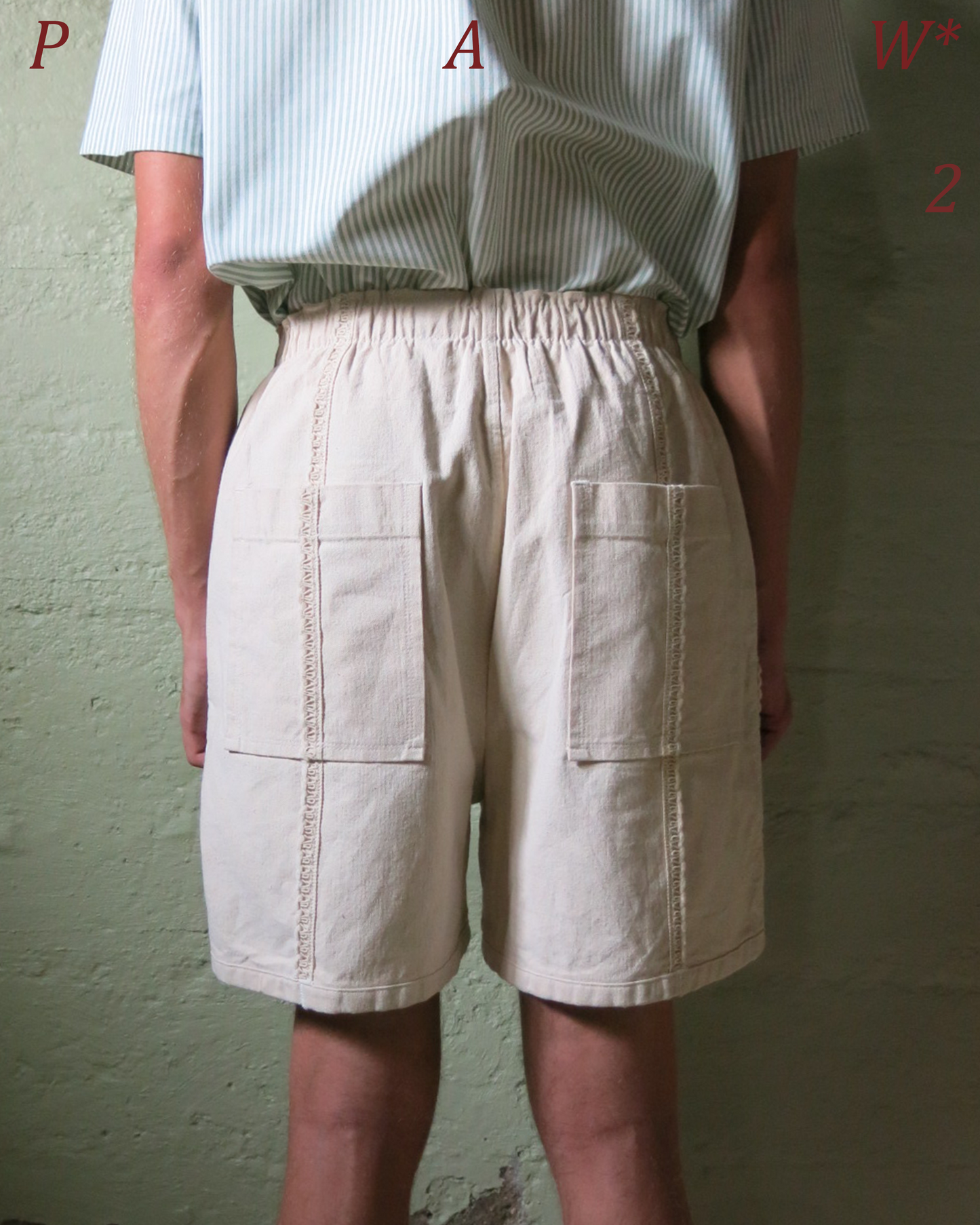 PAW*2 - Barred Camp Shorts