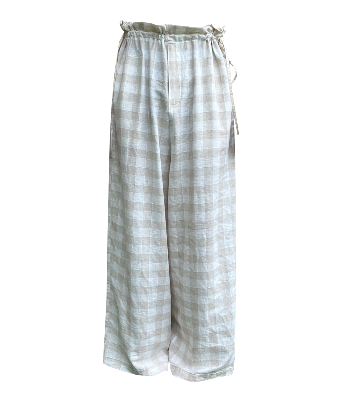 Garden pants in linen check