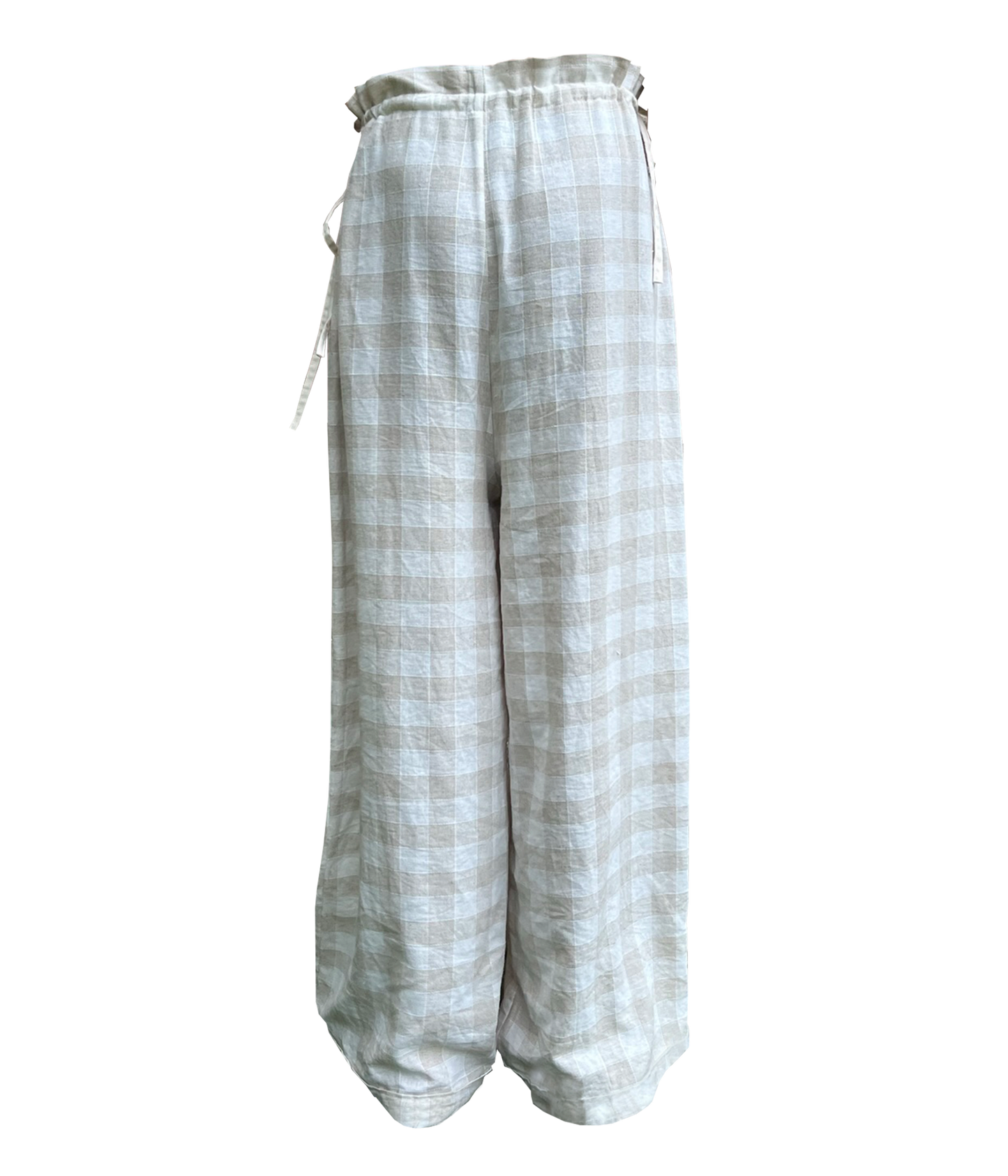 Garden pants in linen check