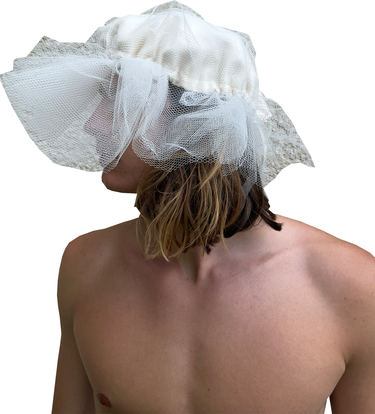 Wedding veil flat hat